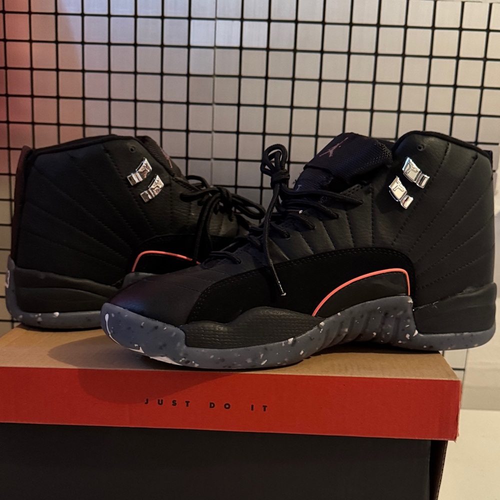 Nike Black and Silver High-Top Sneakers